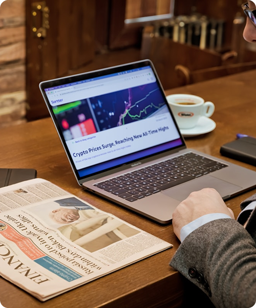 Person investing on laptop